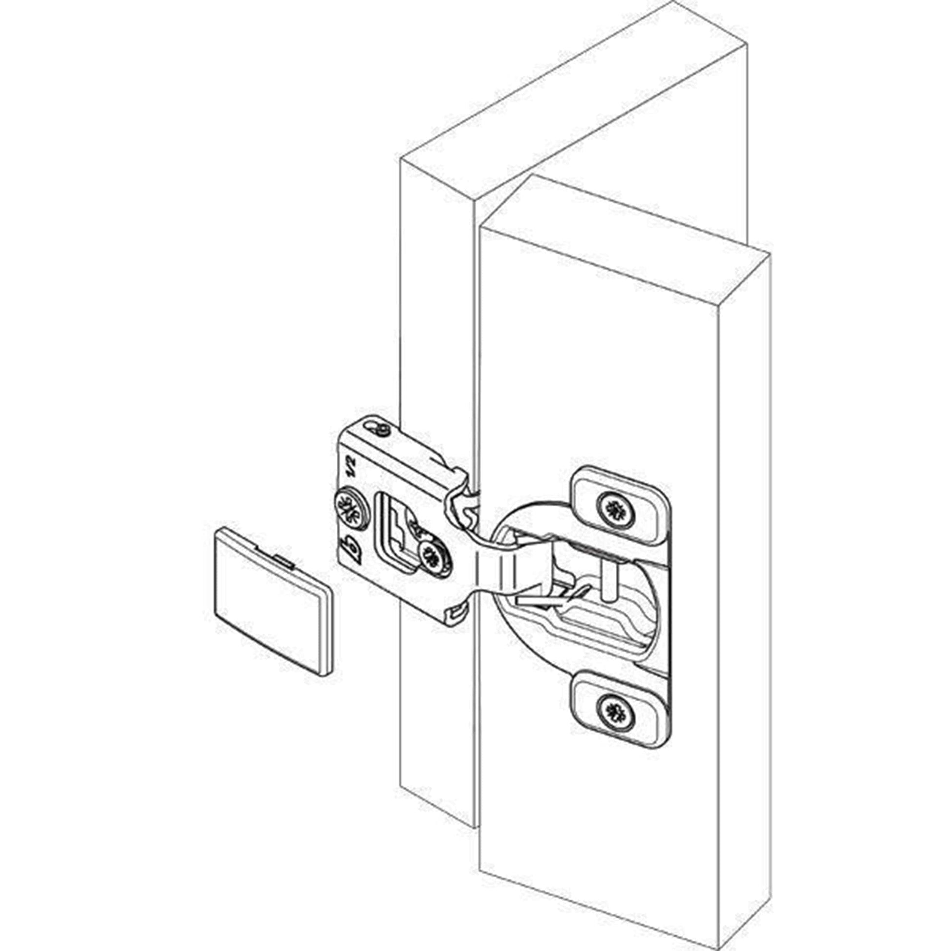 Compact Face Frame Hinge - 3/4" Overlay - 1 Pair