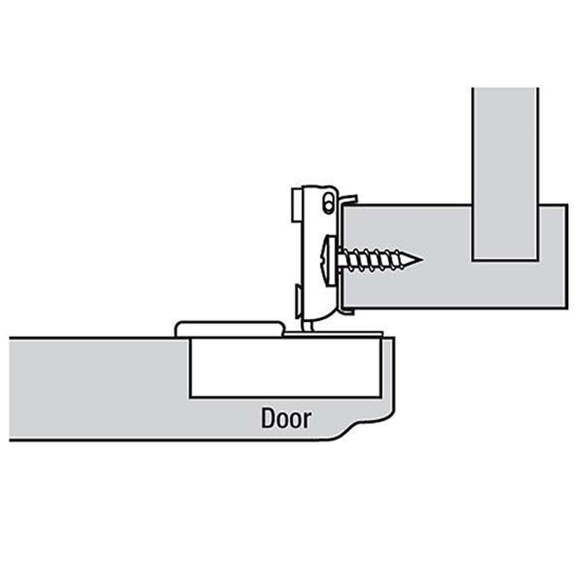 Compact Face Frame Hinge - 3/4" Overlay - 1 Pair