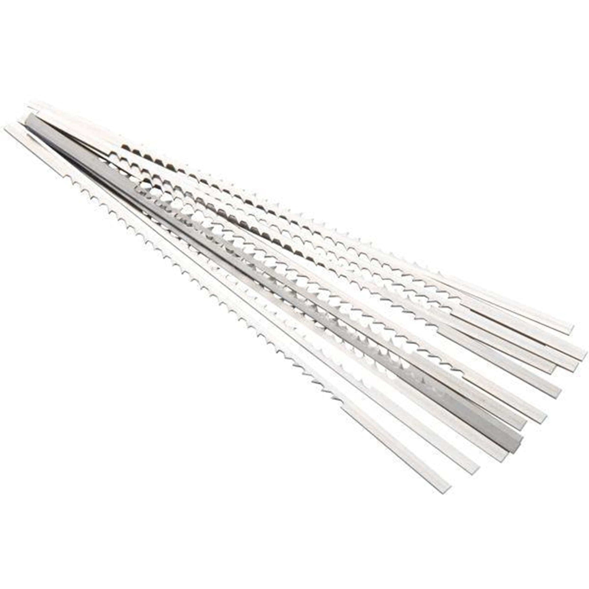 Reverse Tooth Scroll Saw Blade - .010" x .022" x #2/0 x 28/21 TPI - 12 Pack alt 0