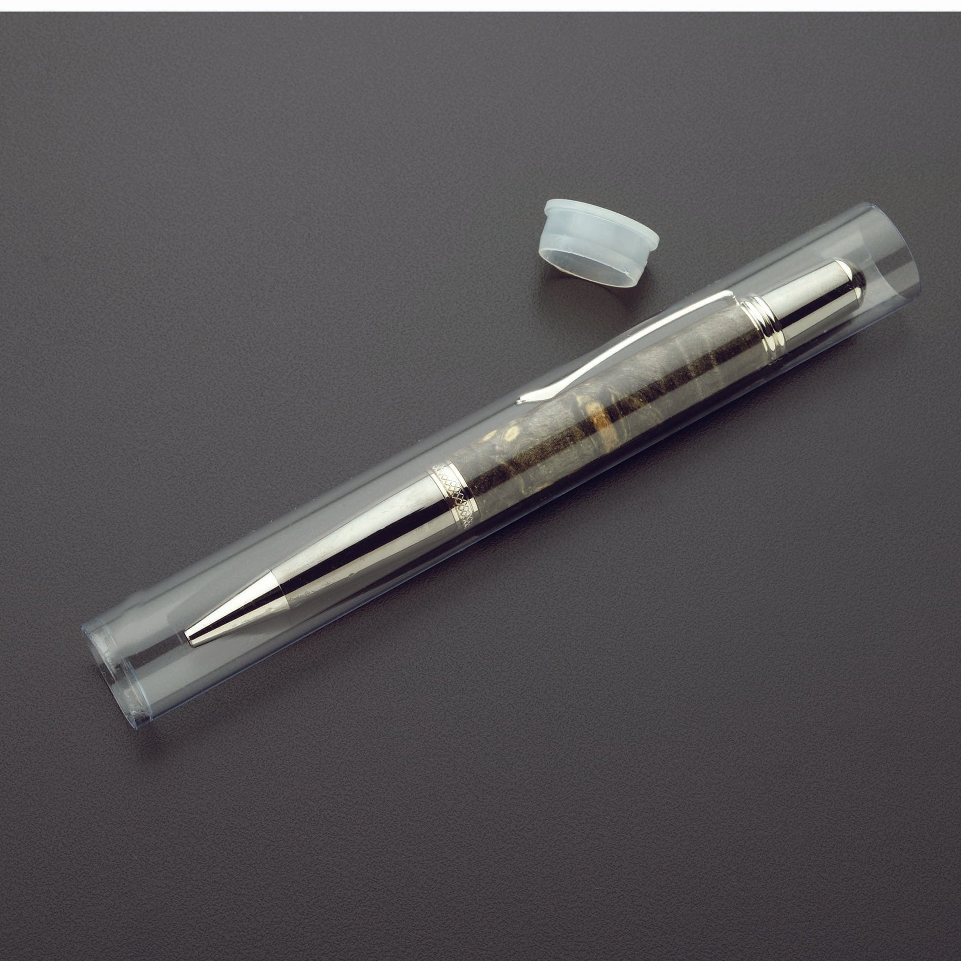 Round Pen Tube Case - Clear - 10 Piece alt 0