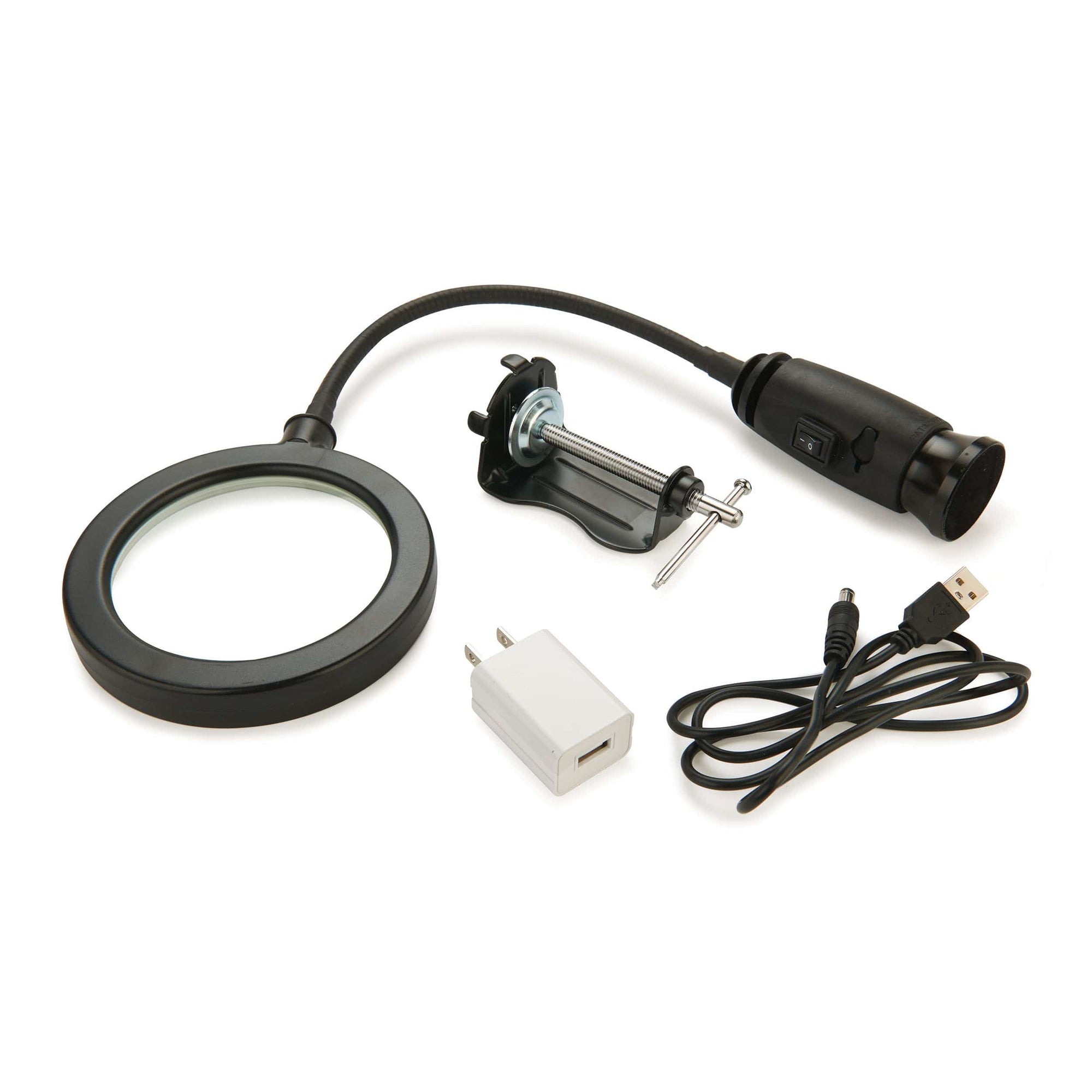 LED Shop Light With Magnifying Glass Head alt 0