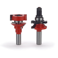 99-763 Adjustable Tenon 2-Piece Rail And Stile Router Router Bit Set Bead Profile 1/2" Shank