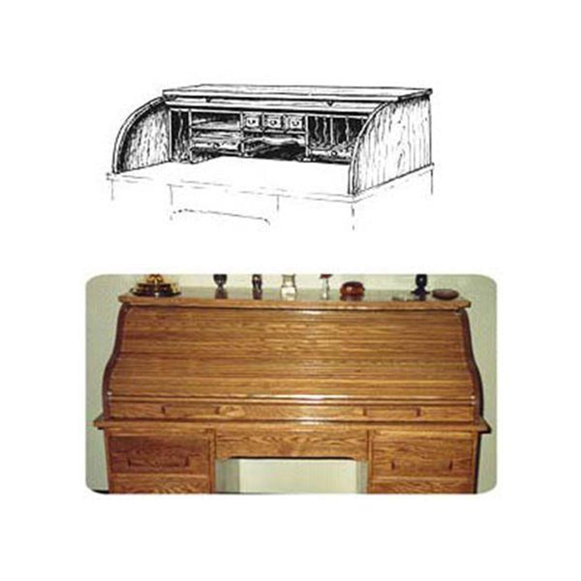 Woodworking Project Paper Plan to Build Roll Top Tambor (Upper Portion) alt 0