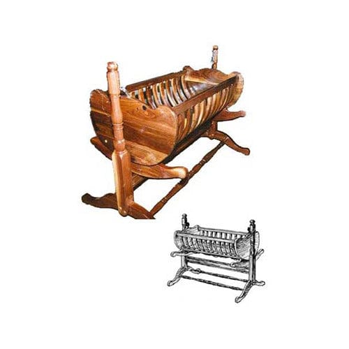 Woodworking Project Paper Plan to Build French Colonial Baby Cradle alt 0