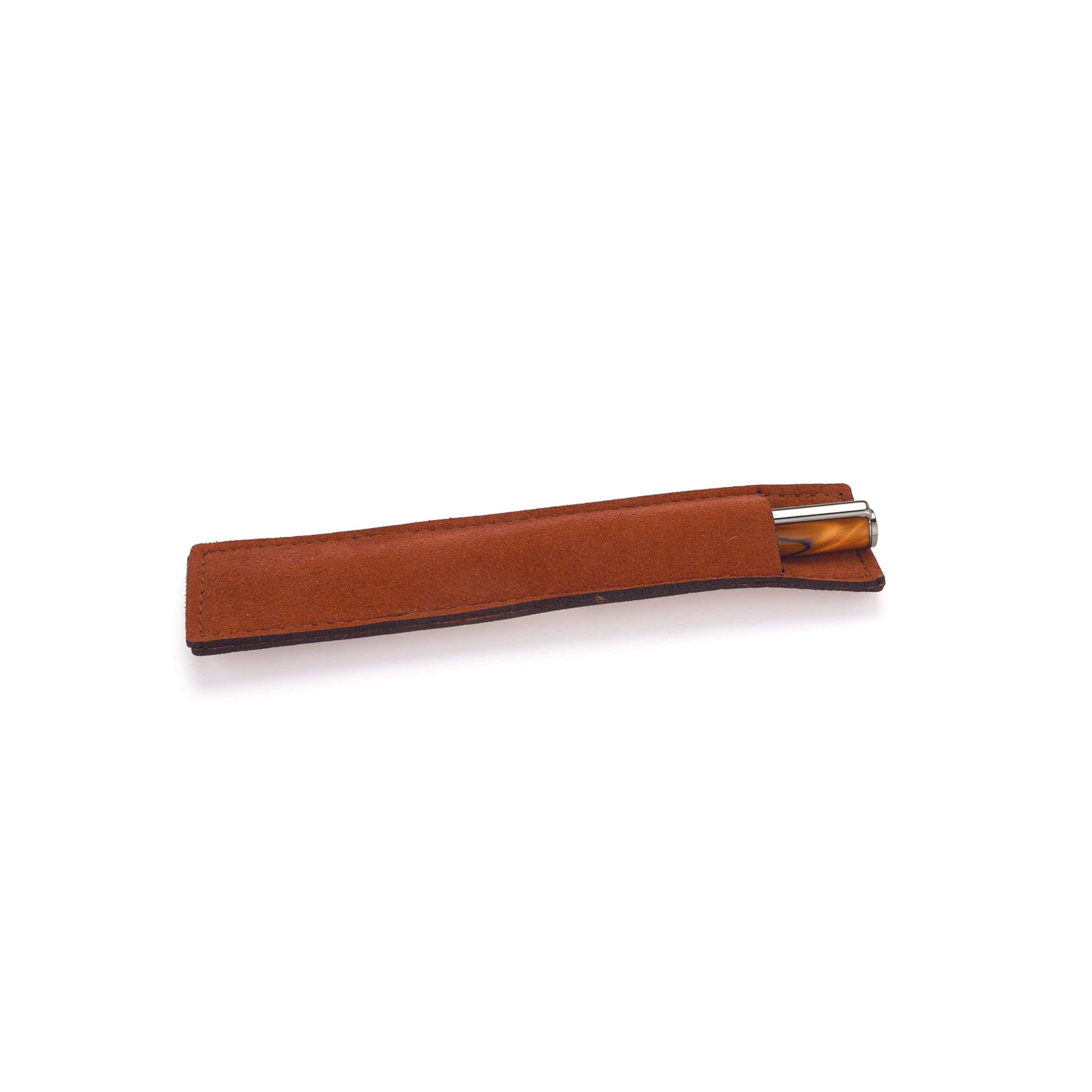 Brown Leatherette Single Pen Sleeve alt 0