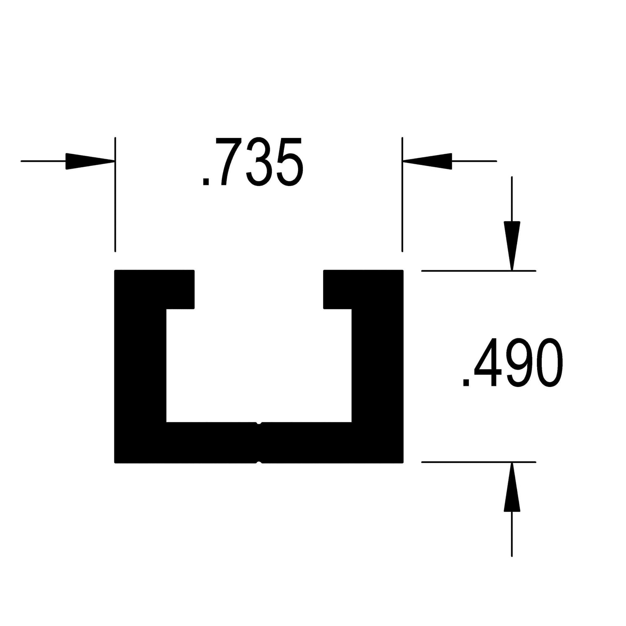 Standard 1/4" T-Track - 48" Length alt 0