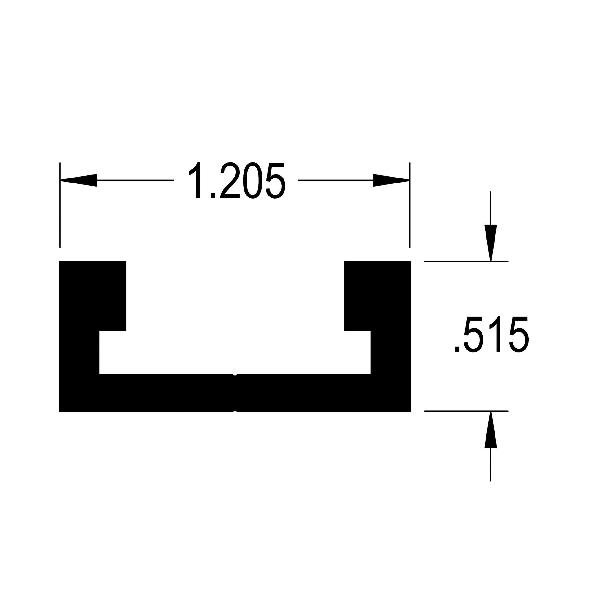 Standard 3/4" Miter Track - 48" Length alt 0