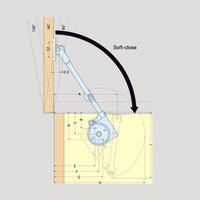 Adjustable Soft Down Lid Stay Model SDS-C301N Black alt 0