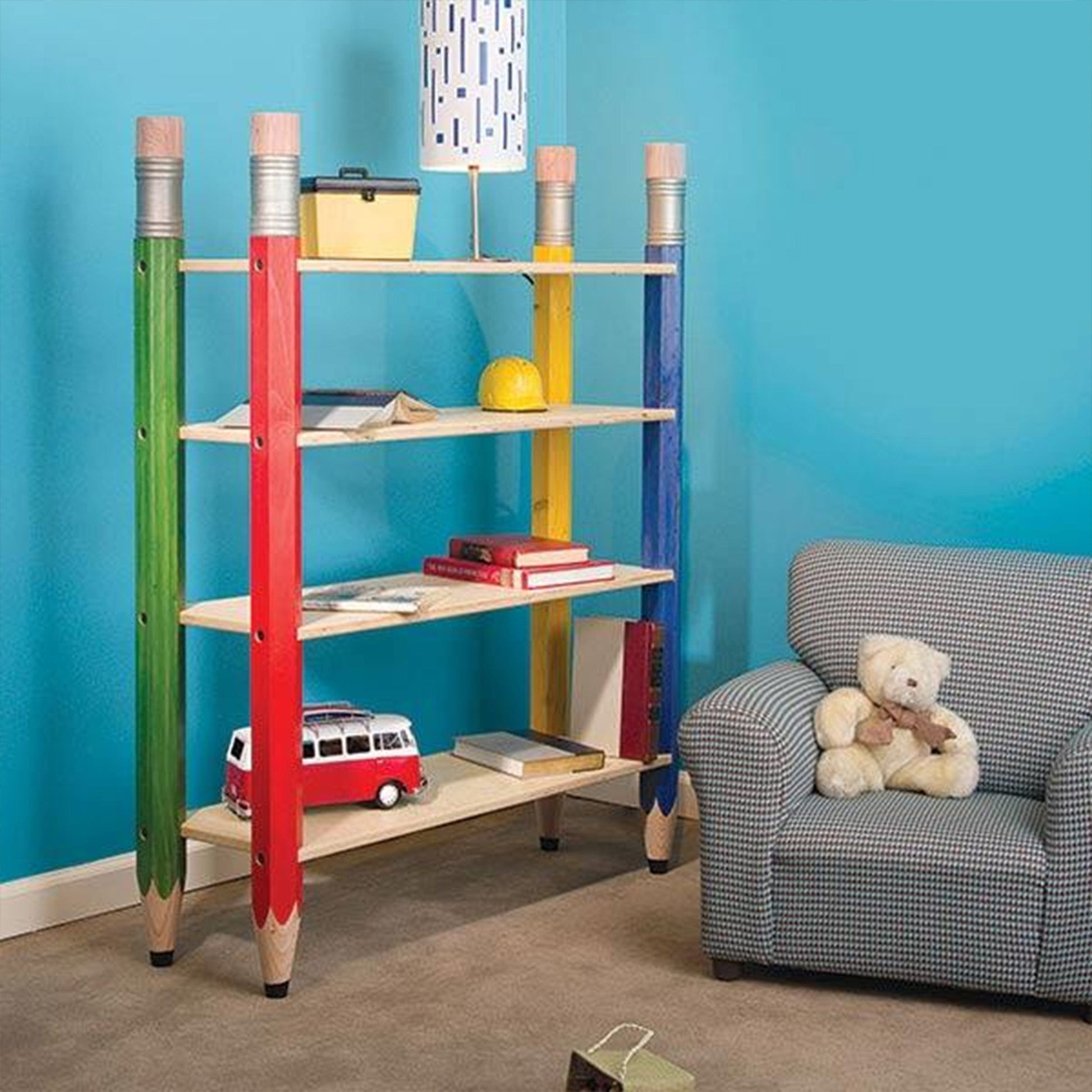 Pencil-Post Bookshelf - Paper Plan alt 0