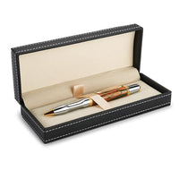 Black Faux Leather Pen Case w/Dual Sided Insert alt 0