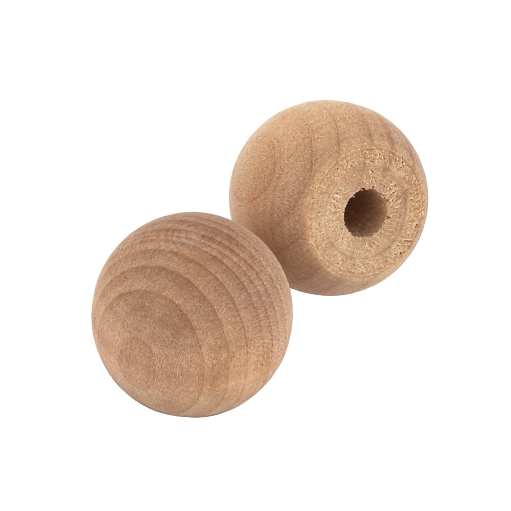 Hardwood Ball Knob w/Screws - 3/4" Diameter - 1/2" Flat - 4 Piece alt 75