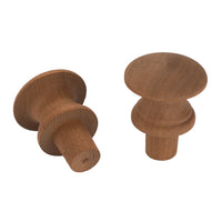 Shaker Knob - Cherry - 1-1/4" Diameter - 1/2" Tenon - 2 Piece alt 25
