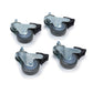 3" Heavy Duty Steel Stand Casters Set - 4 Piece alt 0