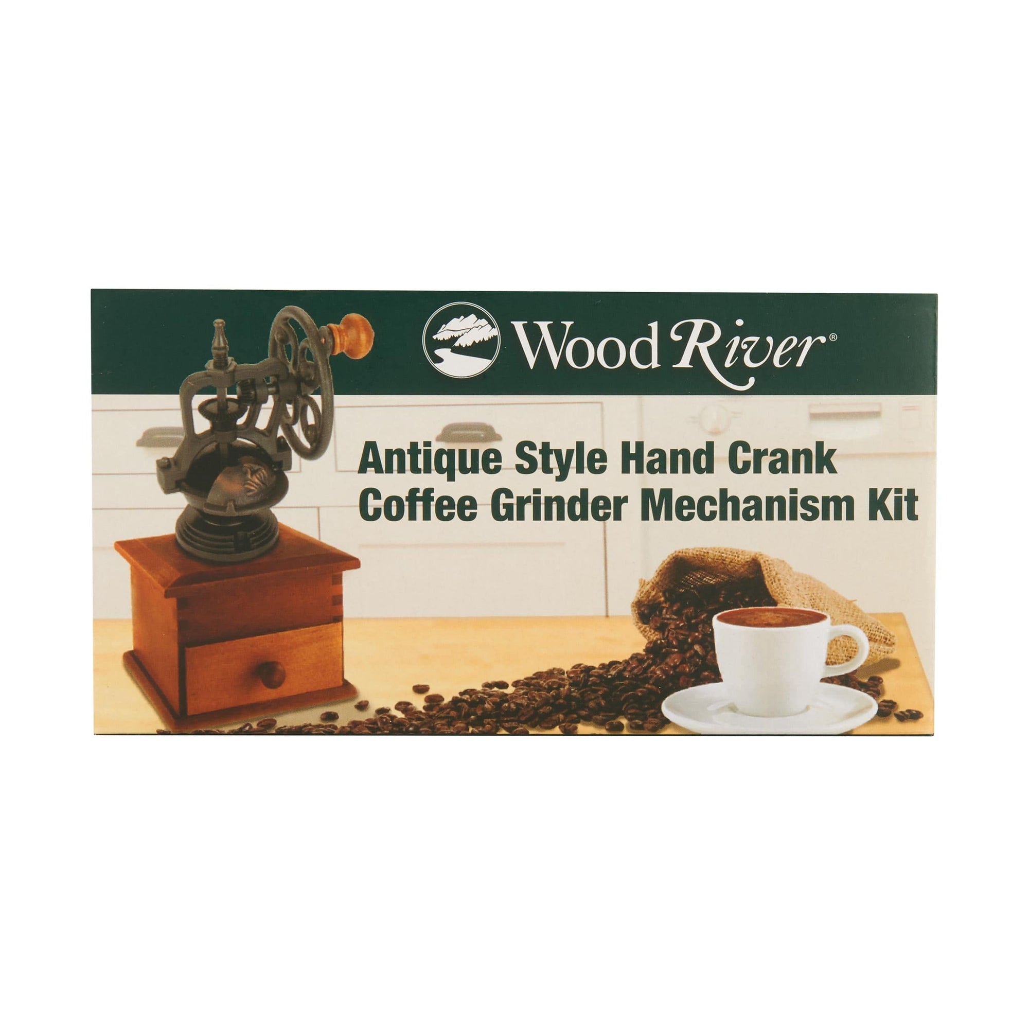 Antique Style Side Crank Coffee Grinder Kit Mechanism - Cast Bronze alt 0