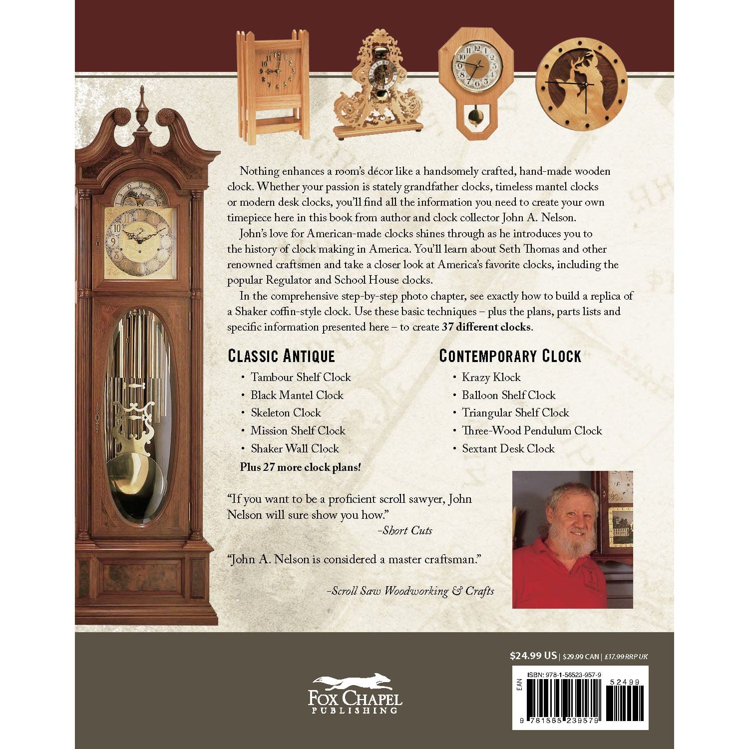 Complete Guide to Making Wooden Clocks, 3rd Edition alt 0