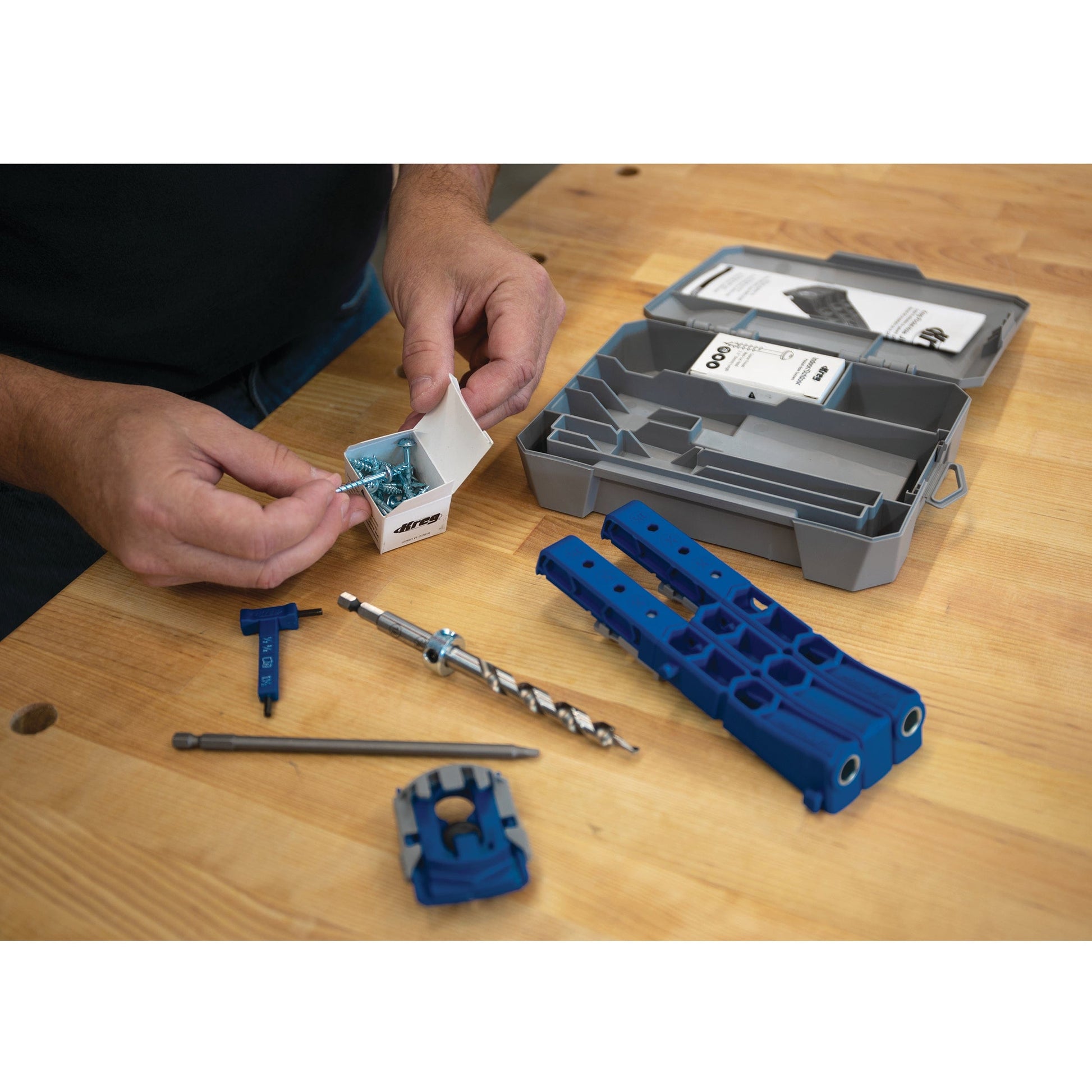 Double Drill Guide 320 Pocket-Hole Jig alt 0