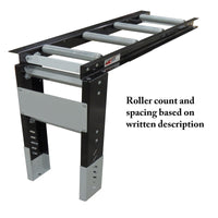 Roller Table Extension 8'  x 14" Kit, 8 rollers, 12” Apart, 14" wid alt 0