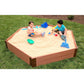 Classic Sienna 7' x 8' x 11" Composite Hexagon Sandbox Kit - 1" profile alt 0