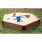 Classic Sienna 7' x 8' x 11" Composite Hexagon Sandbox Kit - 2" profile alt 0