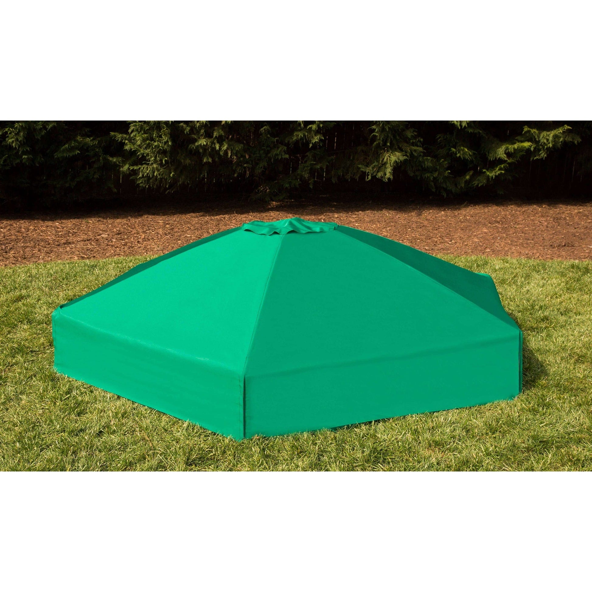 Classic Sienna 7' x  8' x 5.5 " Composite Hexagon Sandbox Kit with Telescoping Canopy/Cover - 2" profile alt 5