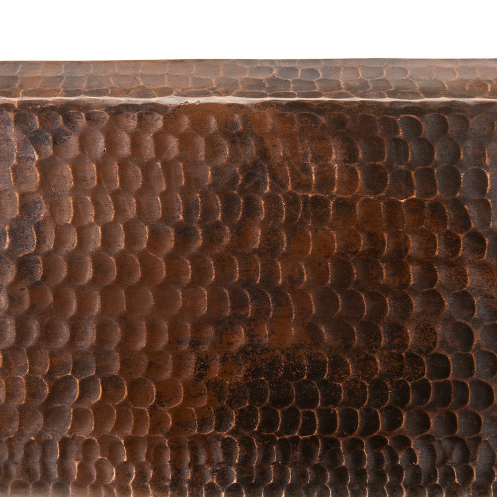 Rectangle Under Counter Hammered Copper Bathroom Sink alt 0