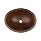 17" Compact Oval Skirted Vessel Hammered Copper Sink alt 0