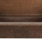 17" Rectangle Skirted Vessel Hammered Copper Sink alt 0