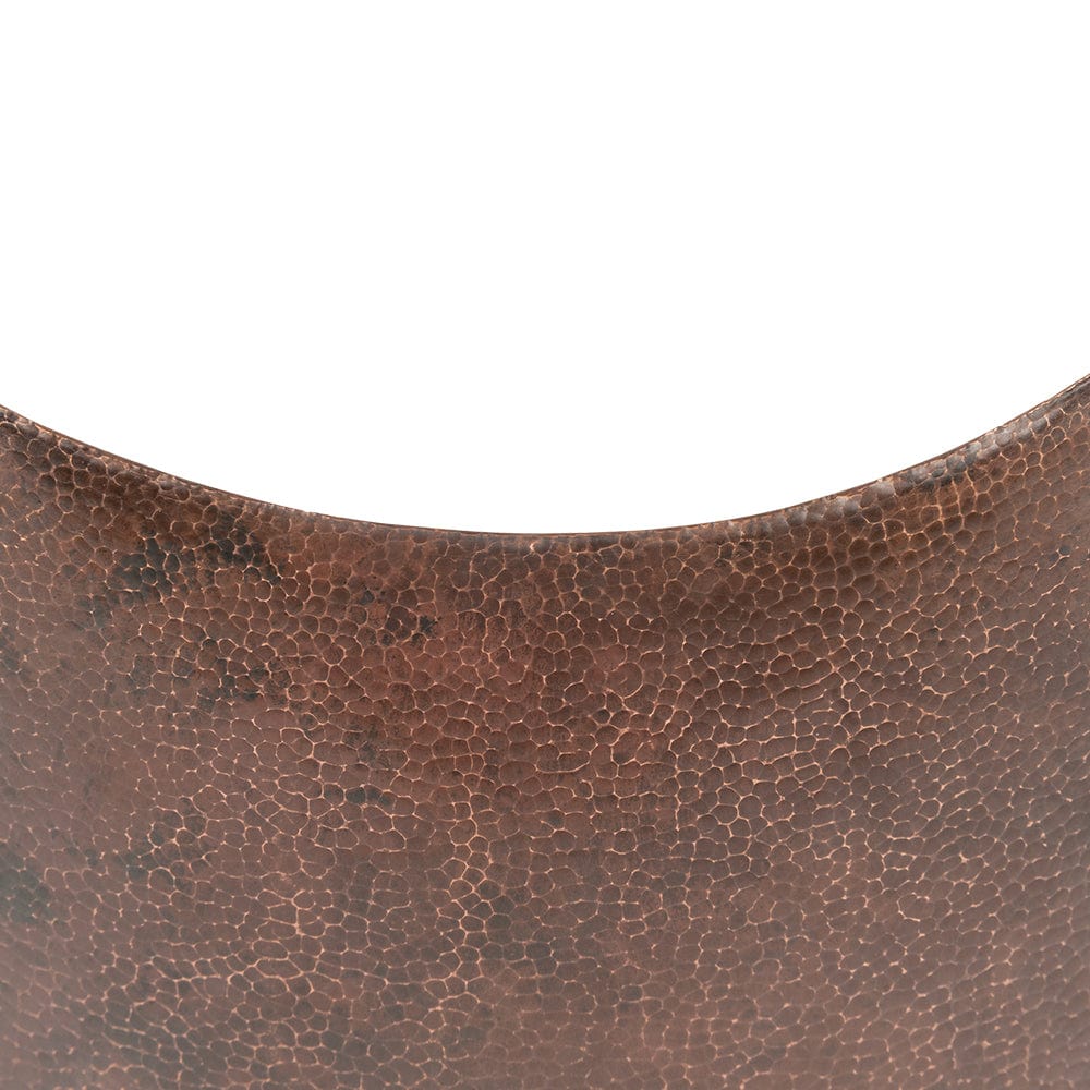 18" Rectangle Modern Slope Hammered Copper Sink alt 0