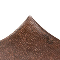 18" Rectangle Modern Slope Hammered Copper Sink alt 0