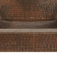 15" Square Skirted Vessel Hammered Copper Sink alt 0