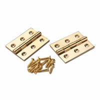Cabinet Hinge Polished Brass 2" x 1-1/2" Pair alt 5