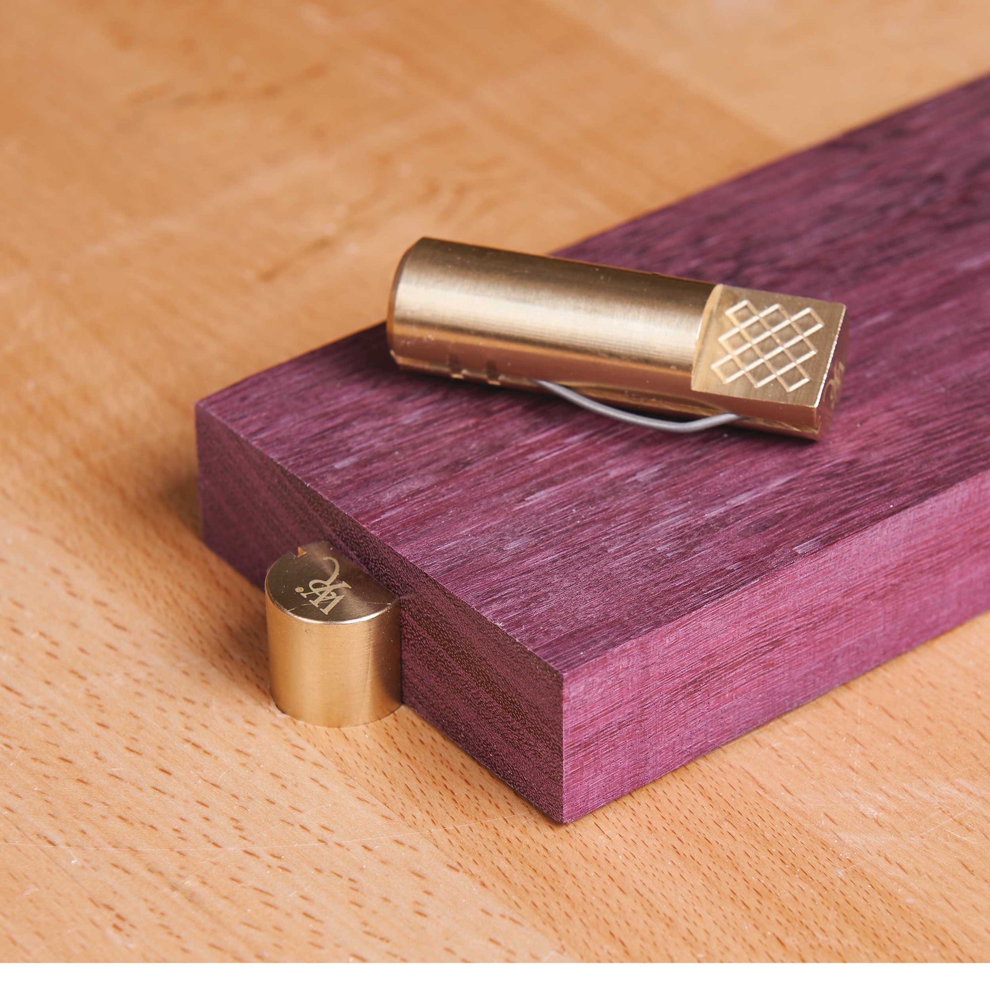 Brass Bench Dogs - 2-3/8" x 3/4" - Pair alt 0