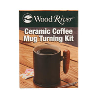 Ceramic Coffee Mug Turning Kit w/ Ceramic Lid - 12 oz - Black and Tan alt 0