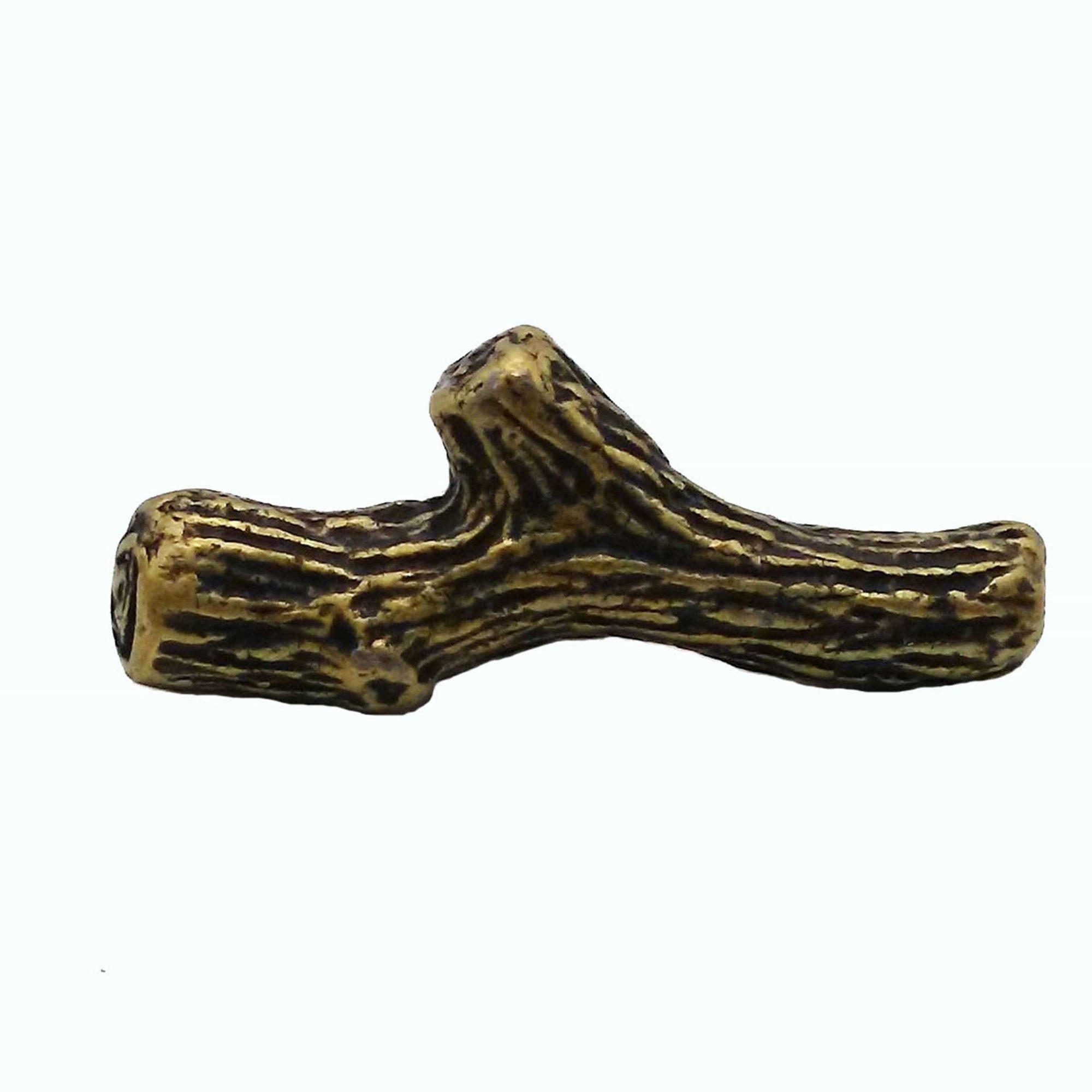 Twig Knob, Brass Oxide alt 0