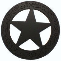 Star Knob with Engraved Edge, Oil Rubbed Bronze alt 0