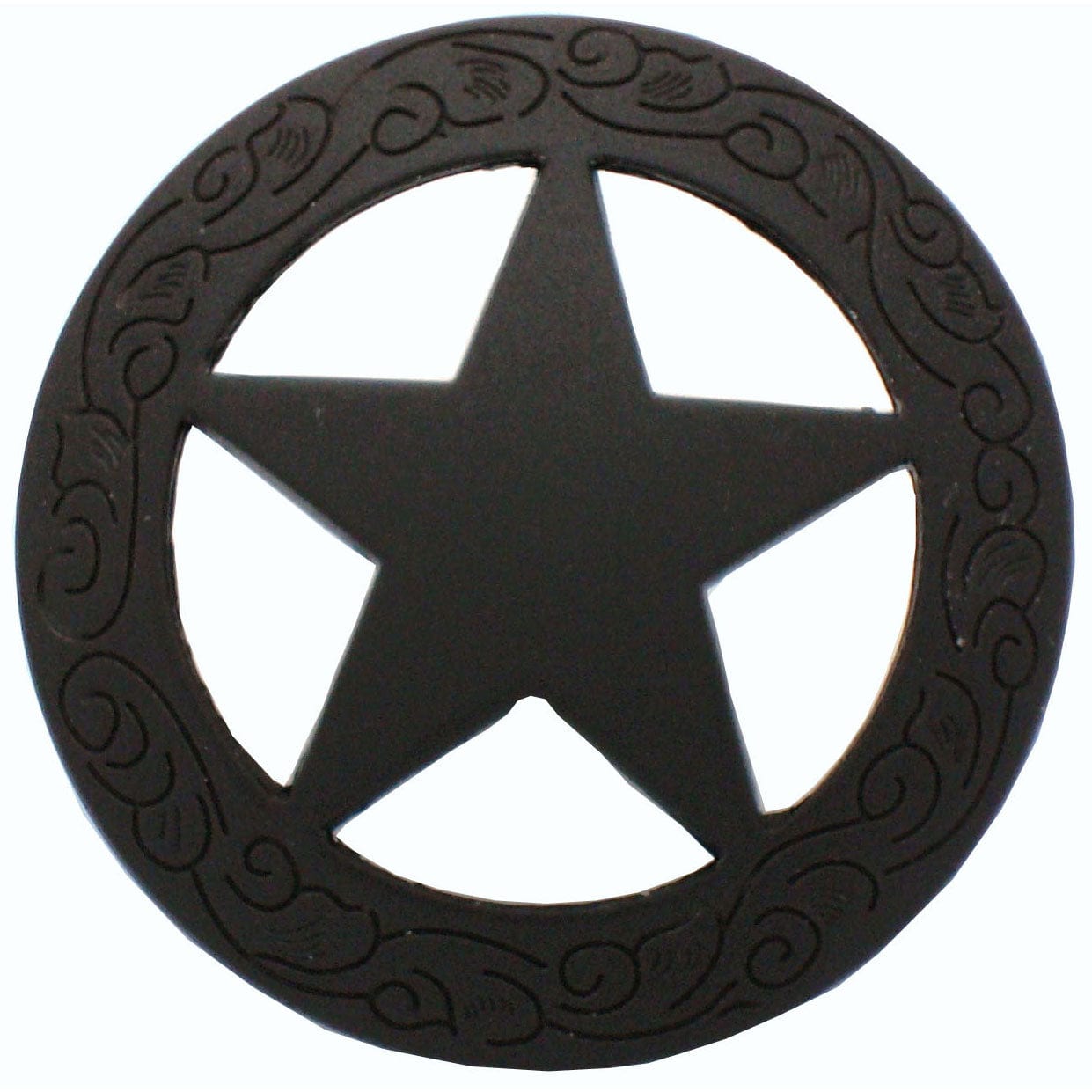 Star Knob with Engraved Edge, Oil Rubbed Bronze alt 0