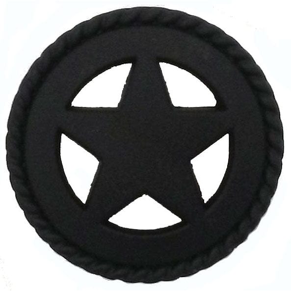 Star with Roped Edge, Matte Black alt 0