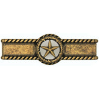 Star with Barbed Wire Pull, Brass Oxide alt 0