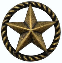 3-D Star with Narrow Rope, Brass Oxide alt 0