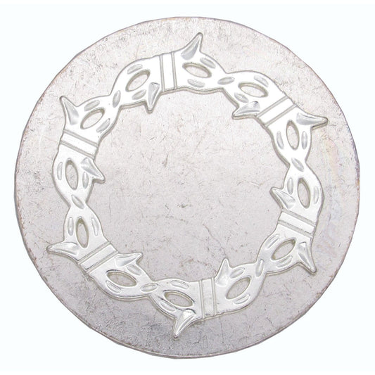 Round Knob with Barbed Wire, Satin Nickel alt 0