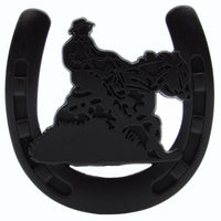 Riding Cowboy Horseshoe Knob, Oil Rubbed Bronze alt 0