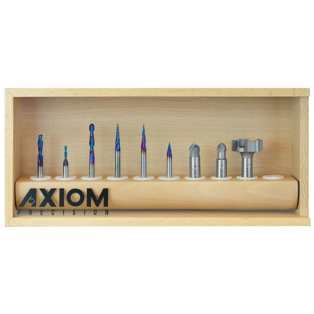 9-piece Spektra CNC Bit Set for Axiom AutoRouter by Amana Tool alt 0