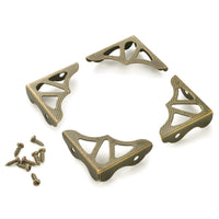 Decorative Box Corners - Antique Brass Plated - 4 Piece alt 0