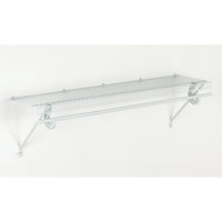 SuperSlide Ventilated Shelf Kit with Hang Rod 48" W x 12" D, White alt 0
