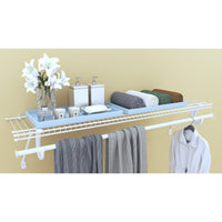 SuperSlide Ventilated Shelf Kit with Hang Rod 48" W x 12" D, White alt 0