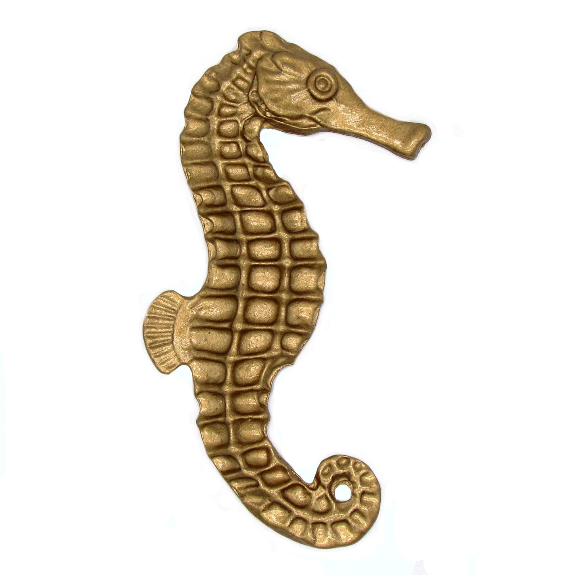 Seahorse Right Facing Knob, Lux Gold alt 0