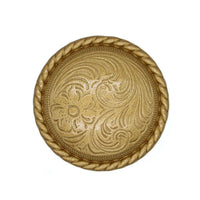 Engraved Flower Knob, Lux Gold alt 0