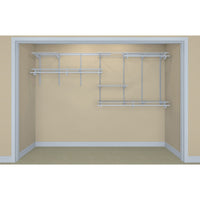 ShelfTrack Adjustable Closet Organizer 7' - 10' W, White alt 0