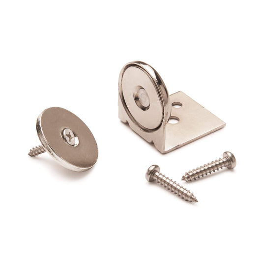 Stainless Steel Magnetic Latch with Bracket 1" Dia 40 lbs Holding Strength alt 0