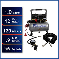 12V 1 Gallon Steel Tank Portable Air Compressor alt 0